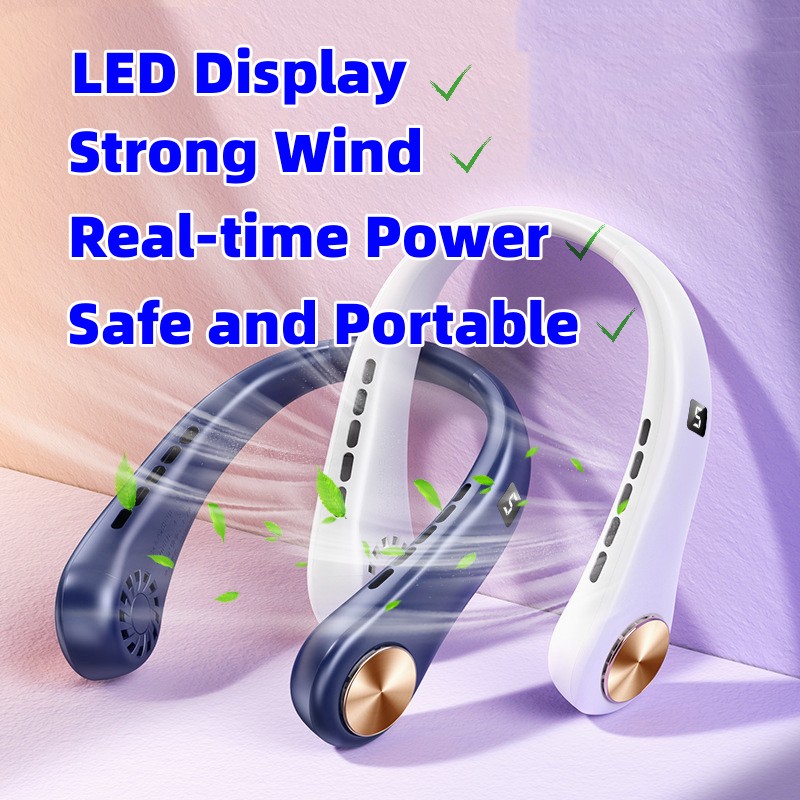 Rechargeable Bladeless Hanging Neck Fan